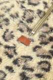 Brown Family Matching Mom's Leopard Quarter Zip Fleece Sweatshirt