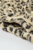 Brown Family Matching Mom's Leopard Quarter Zip Fleece Sweatshirt