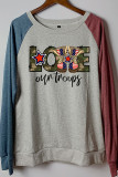 Love Our Troops Printed Long Sleeve Top Women UNISHE Wholesale