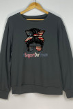 Support Our Troops Print O-neck Long Sleeve Sweatshirts Women UNISHE Wholesale