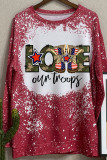 Love Our Troops Print Long Sleeve Top Women UNISHE Wholesale
