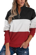 Colorblock Zipper Front Sweatshirt UNISHE Wholesale