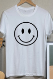 Smiley Printed Graphic Tees for Women UNISHE Wholesale Short Sleeve T shirts Top