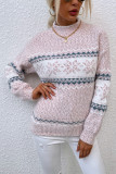 Christmas Snowflake Pattern Knit Sweater Women UNISHE Wholesale