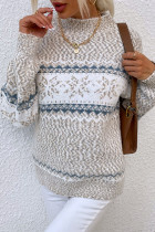 Christmas Snowflake Pattern Knit Sweater Women UNISHE Wholesale