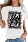 Rock Me MaMa Printed Tees for Women UNISHE Wholesale Short Sleeve T shirts Top
