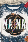 Mama Leopard Lightning Print Long Sleeve Top Women UNISHE Wholesale