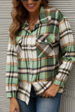 Plaid Button Down Pocketed Shacket Jacket Women UNISHE Wholesale