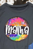 MAMA Print O-neck Long Sleeve Sweatshirts Women UNISHE Wholesale