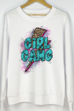 Girl Gang Print O-neck Long Sleeve Sweatshirts Women UNISHE Wholesale