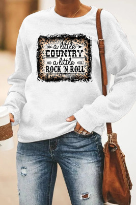 ROCK N ROLL Print O-neck Long Sleeve Sweatshirts Women UNISHE Wholesale