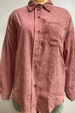 Corduroy Button Down Pocketed Shacket Shirt  Women UNISHE Wholesale