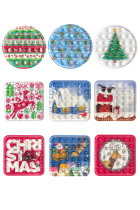Christmas Pattern  Push Pop Bubble Unishe Wholesale MOQ 5pcs