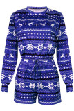 Christmas Pattern Long Sleeve Top & Shorts Loungewear Unishe Wholesale