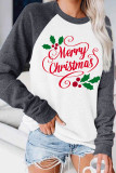 Merry Christmas Letter Printed Long Sleeve Top Women UNISHE Wholesale