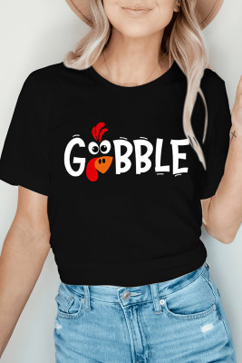 GOBBLE Printed Tees for Women UNISHE Wholesale Short Sleeve T shirts Top