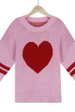 Heart Knit O-neck Sweater Women UNISHE Wholesale