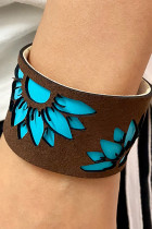 Leather Sunflower Design Bracelet 3PCs Pack MOQ 5pcs