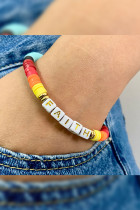 Multicolor Letter Design Bracelet 3PCs Pack MOQ 5pcs