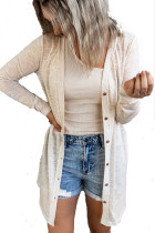 Solid Color Open-Front Buttons Cardigan Unishe Wholesale