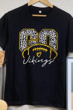 Go Vikings Leopard Printed Tees for Women UNISHE Wholesale Short Sleeve T shirts Top