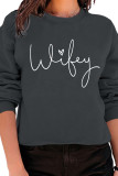 Wifey Print Long Sleeve Sweatshirts Women UNISHE Wholesale