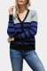 Blue Striped Sweater Cardigan