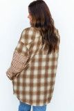 Brown Oversize Plaid Flannel Shacket
