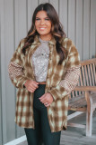 Brown Oversize Plaid Flannel Shacket