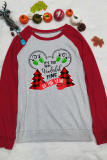 It’s The Most Wonderful Time Of The Year Christmas Color Block Long Sleeve Top UNISHE Wholesale