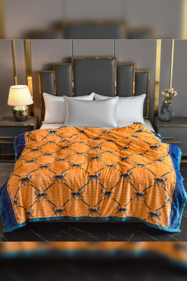 Cute Lucky Bear Plaid Lycra Blanket Beddings Unishe Wholesale