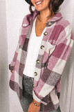 Casual Facecloth Tweed Plaid Blazer Shacket Jacket Unishe Wholesale