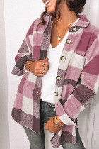 Casual Facecloth Tweed Plaid Blazer Shacket Jacket Unishe Wholesale