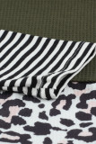 Leopard Splicing Stripes Top