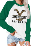 Yellowstone Color Block Pullover Long Sleeve Top UNISHE Wholesale