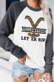 Yellowstone Color Block Pullover Long Sleeve Top UNISHE Wholesale