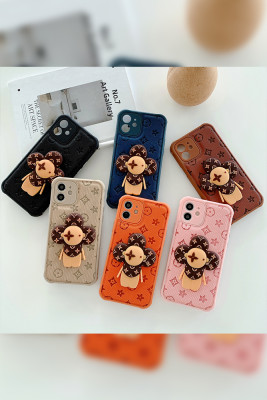 Applique Leather Sunflower Protective Soft Phone Case for iPhone 12 13 Unishe Wholesale MOQ5pcs