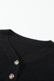 Black Striped Raglan Sleeve Drop Shoulder Sweater