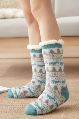 Christmas Plush Middle Tube Thick Slipper Socks Unishe Wholesale