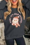 Baby Its Cold Outside Retro Leopard Smiley Face Christmas Sweatshirt Unishe Wholesale