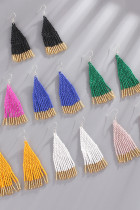 Handmade Bohemian Style Colorful Beaded Tassel Earrings Unishe Wholesale MOQ 5pcs