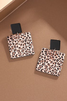 Square Acrylic Leopard Print Stud Earrings Unishe Wholesale MOQ 5pcs
