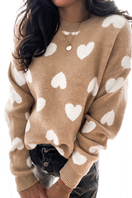 Valentine's Day Heart Pattern Knitting Pullover Sweater Unishe Wholesale
