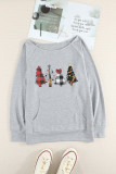 Plaid Christmas Tree Grey Sweatshirt