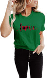 Love Print Valentine Graphic Tee Women UNISHE Wholesale Short Sleeve T shirts Top