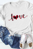 Love Print Valentine Graphic Tee Women UNISHE Wholesale Short Sleeve T shirts Top