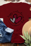 Happy Valentine's Day Graphic Tee Women UNISHE Wholesale Short Sleeve T shirts Top