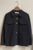 Turn Down Collar Pockets Button Corduroy Jacket Shacket Women UNISHE Wholesale