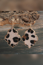 Baroco Style Suede Leopard Print Earrings Unishe Wholesale MOQ 5pcs
