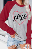 Heart xoxo O-neck Long Sleeves Top Women Unishe Wholesale